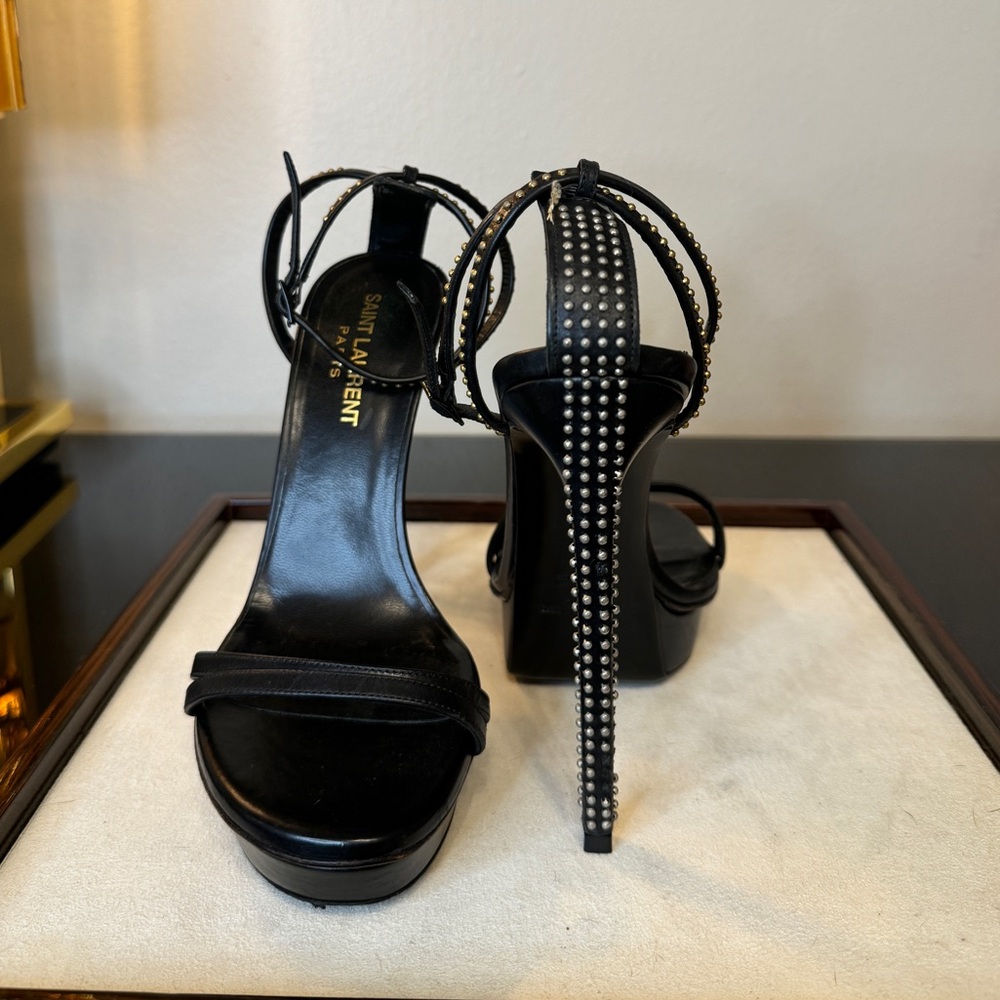 Saint Laurent Black Studded Heels